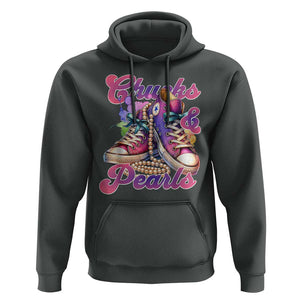 Kamala 2024 Hoodie Chuck And Pearls Harris I'm With Her TS02 Dark Heather Print Your Wear