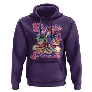 Kamala 2024 Hoodie Chuck And Pearls Harris I'm With Her TS02 Purple Print Your Wear