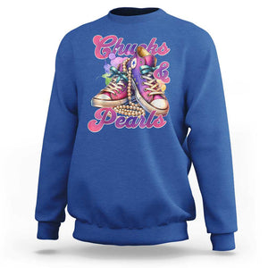 Kamala 2024 Sweatshirt Chuck And Pearls Harris I'm With Her TS02 Royal Blue Print Your Wear