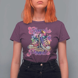 Kamala 2024 T Shirt For Women Chuck And Pearls Harris I'm With Her TS02 Maroon Print Your Wear