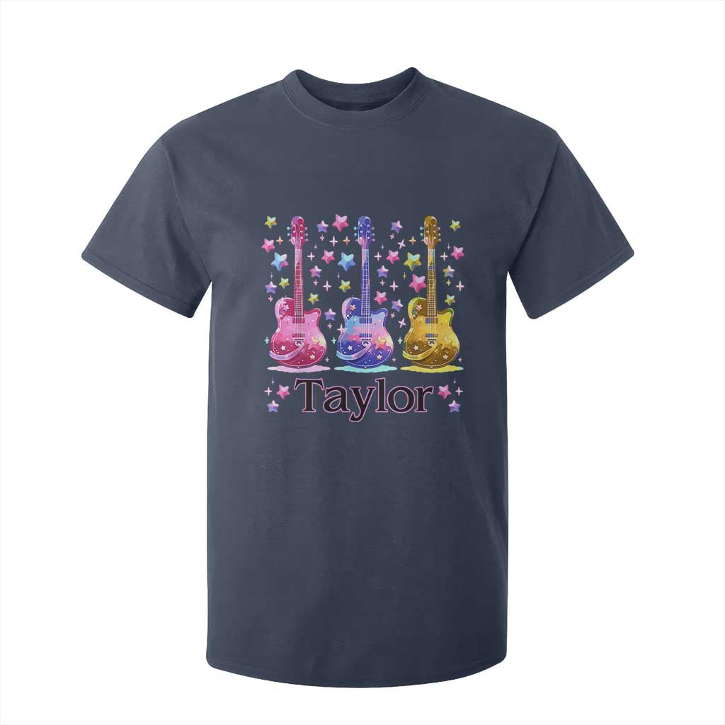 Taylor Name T Shirt For Kid Retro Groovy 70s 80s TS02 Navy Print Your Wear
