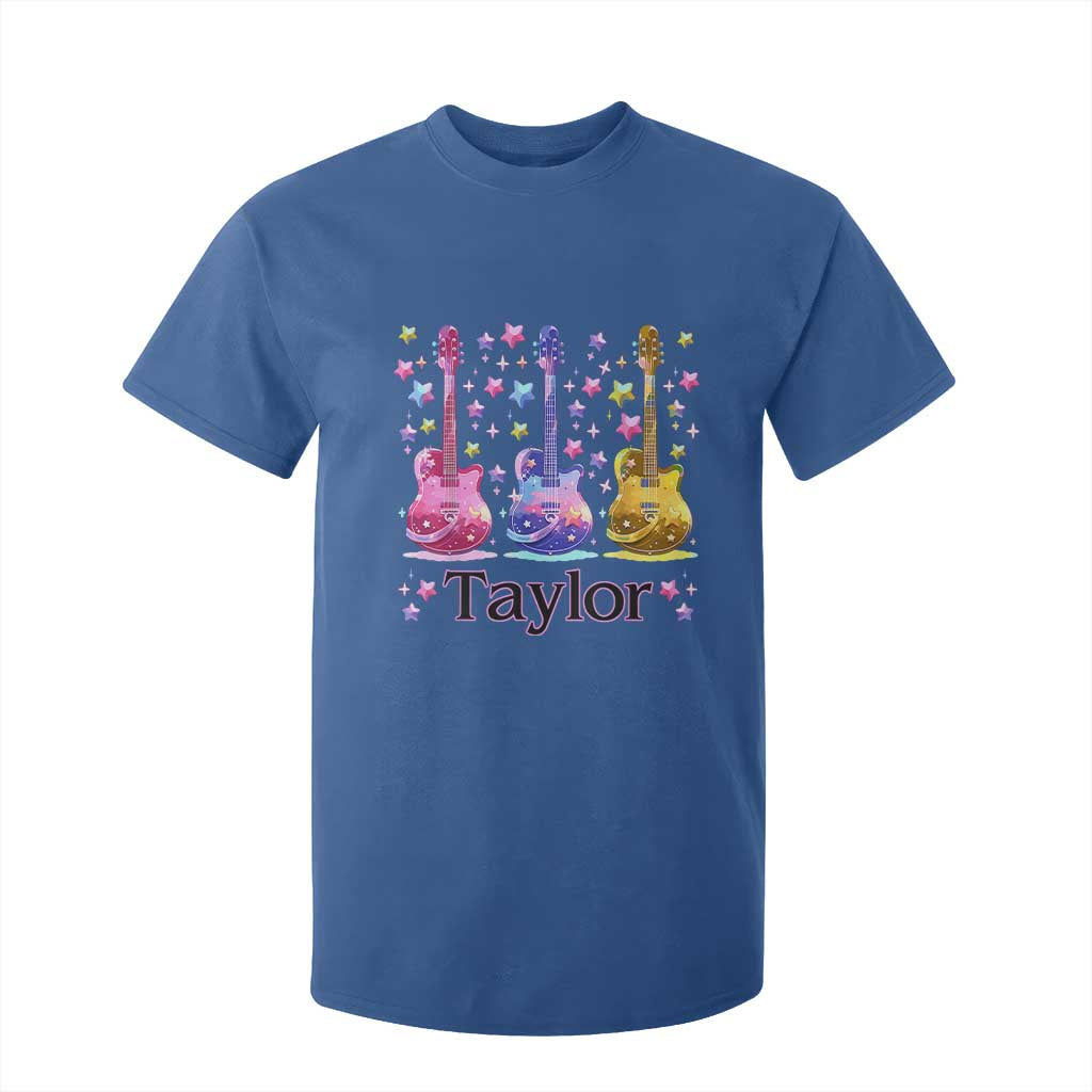 Taylor Name T Shirt For Kid Retro Groovy 70s 80s TS02 Royal Blue Print Your Wear