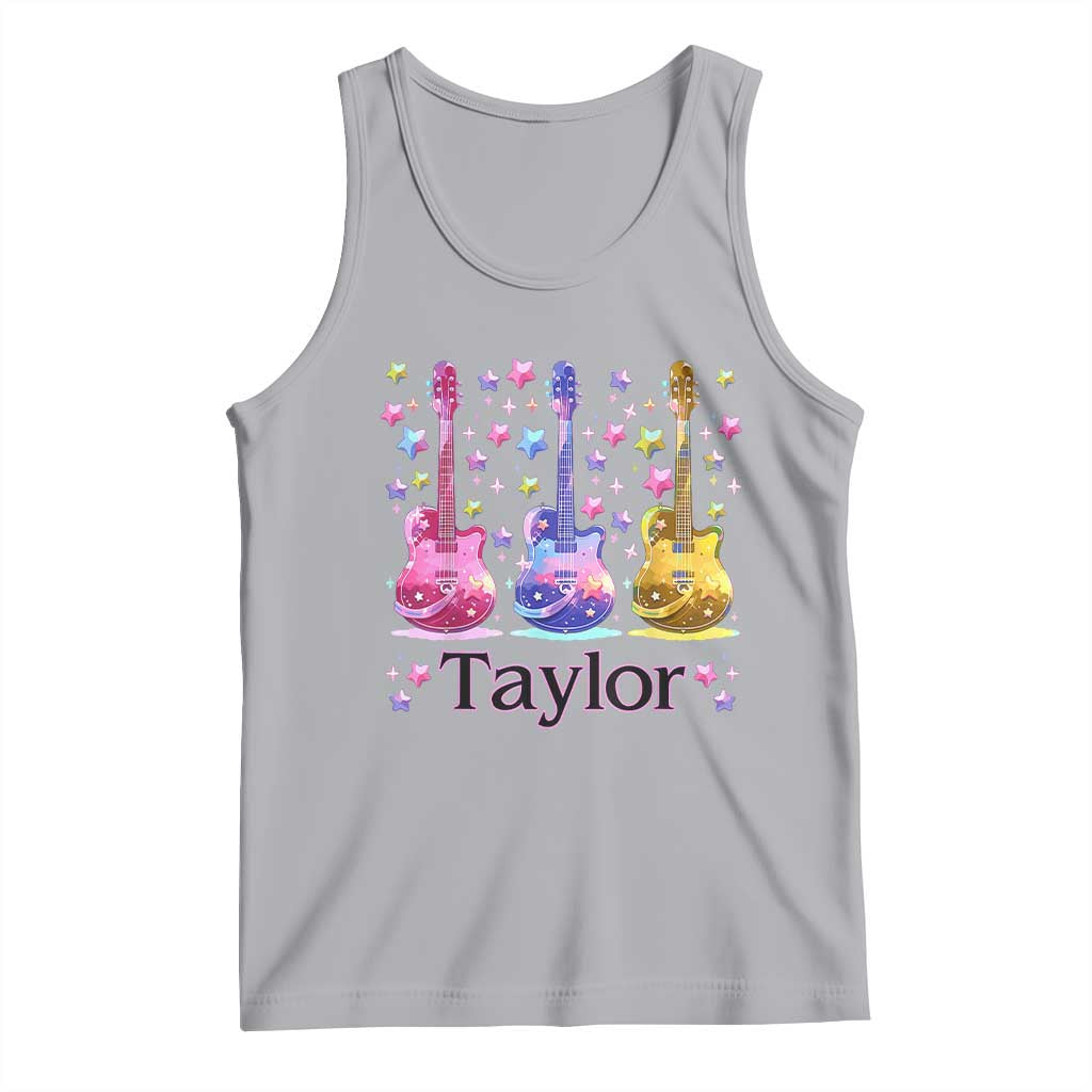 Taylor Name Tank Top Retro Groovy 70s 80s TS02 Athletic Heather Print Your Wear