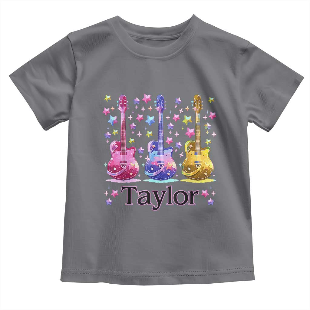 Taylor Name Toddler T Shirt Retro Groovy 70s 80s TS02 Charcoal Print Your Wear