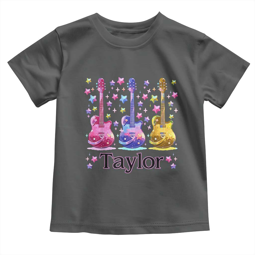 Taylor Name Toddler T Shirt Retro Groovy 70s 80s TS02 Dark Heather Print Your Wear