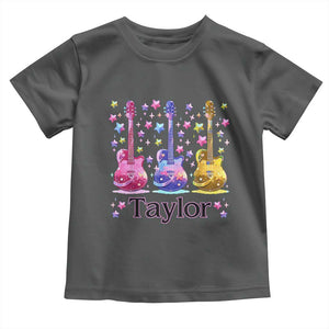 Taylor Name Toddler T Shirt Retro Groovy 70s 80s TS02 Dark Heather Print Your Wear