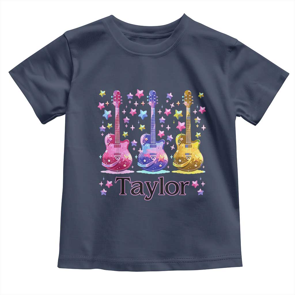 Taylor Name Toddler T Shirt Retro Groovy 70s 80s TS02 Navy Print Your Wear