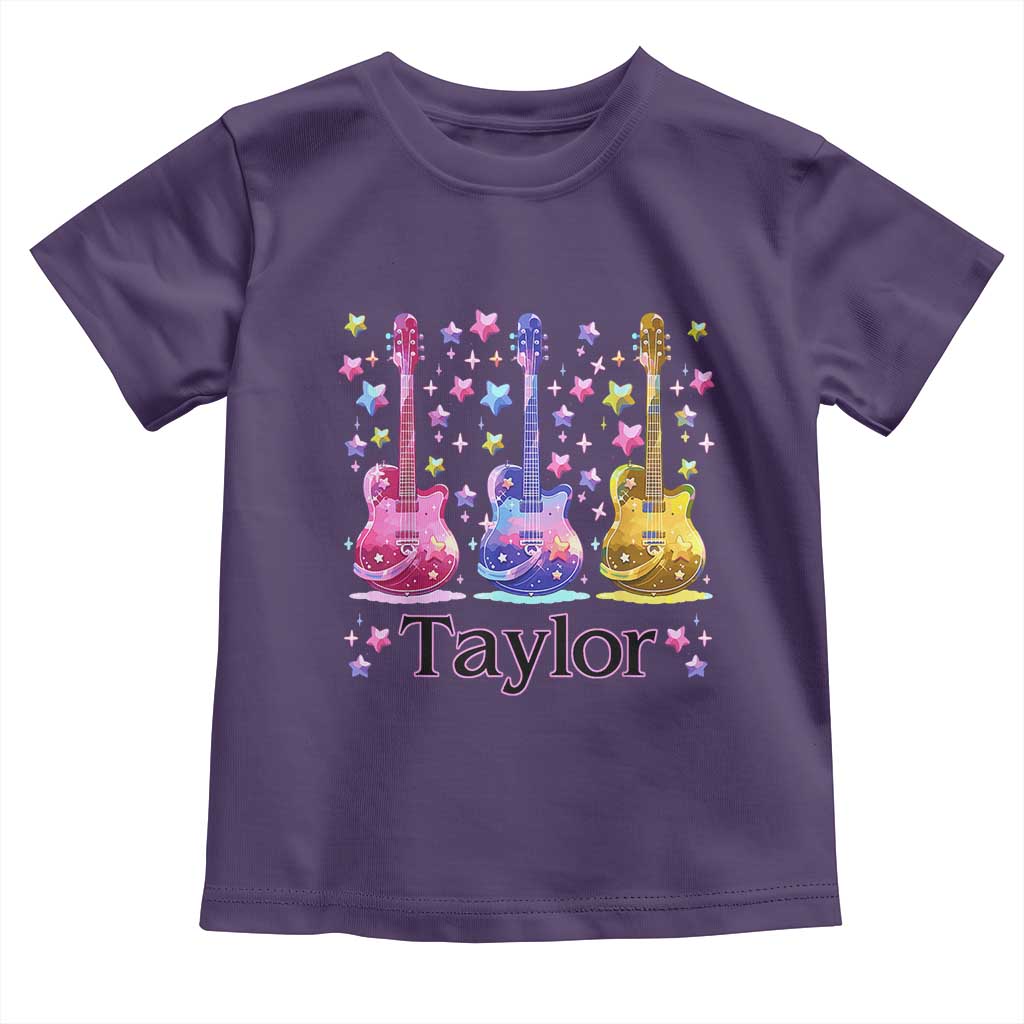 Taylor Name Toddler T Shirt Retro Groovy 70s 80s TS02 Purple Print Your Wear