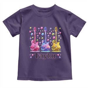 Taylor Name Toddler T Shirt Retro Groovy 70s 80s TS02 Purple Print Your Wear