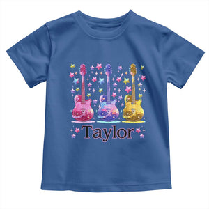 Taylor Name Toddler T Shirt Retro Groovy 70s 80s TS02 Royal Blue Print Your Wear