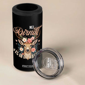 Funny Oktoberfest Deer 4 in 1 Can Cooler Tumbler Mei Dirndl Is In Da Wasch German Bavarian Costume TS02 Print Your Wear