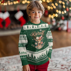Funny Oktoberfest Deer Ugly Christmas Sweater Mei Dirndl Is In Da Wasch German Bavarian Costume TS02 Forest Green Beige Print Your Wear
