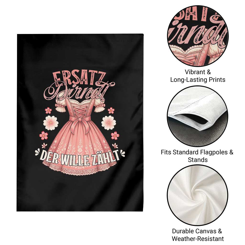 Funny Ersatz Backup Dirndl Oktoberfest Garden Flag Der Wille Zahlt Bavarian Festival Costume Humor TS02 Print Your Wear