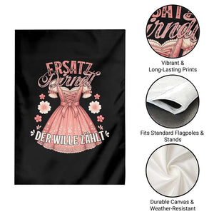 Funny Ersatz Backup Dirndl Oktoberfest Garden Flag Der Wille Zahlt Bavarian Festival Costume Humor TS02 Print Your Wear