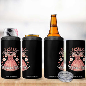 Funny Ersatz Backup Dirndl Oktoberfest 4 in 1 Can Cooler Tumbler Der Wille Zahlt Bavarian Festival Costume Humor TS02 Print Your Wear