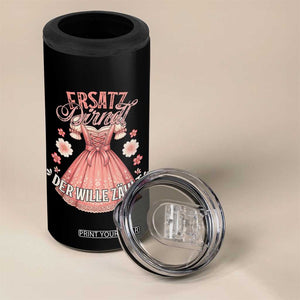 Funny Ersatz Backup Dirndl Oktoberfest 4 in 1 Can Cooler Tumbler Der Wille Zahlt Bavarian Festival Costume Humor TS02 Print Your Wear