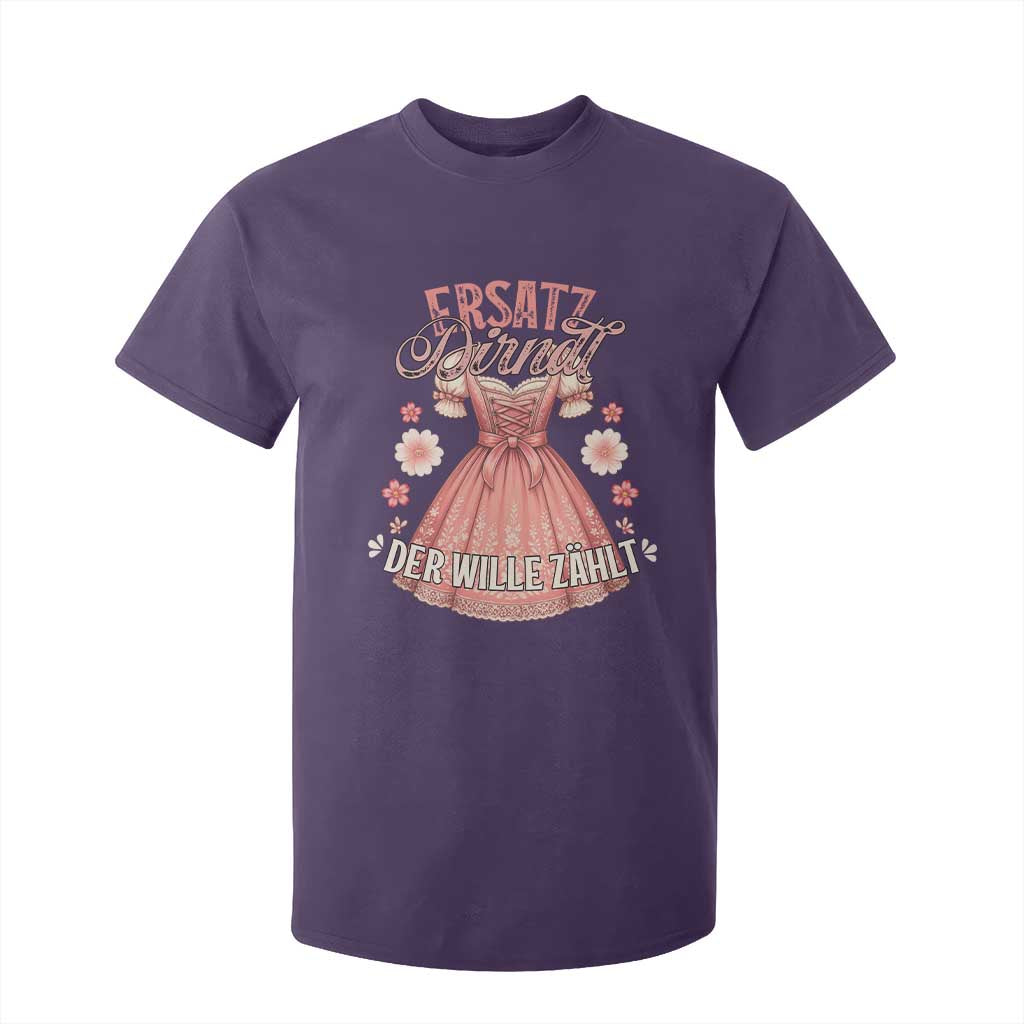 Funny Ersatz Backup Dirndl Oktoberfest T Shirt For Kid Der Wille Zahlt Bavarian Festival Costume Humor TS02 Purple Print Your Wear