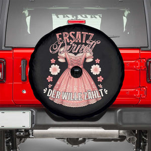 Funny Ersatz Backup Dirndl Oktoberfest Spare Tire Cover Der Wille Zahlt Bavarian Festival Costume Humor TS02 Black Print Your Wear