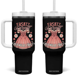 Funny Ersatz Backup Dirndl Oktoberfest Tumbler With Handle Der Wille Zahlt Bavarian Festival Costume Humor TS02 One Size: 40 oz Black Print Your Wear