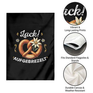 Zack Aufgebrezelt Oktoberfest Garden Flag Dress Up Funny Pretzel Edelweiss Bavarian Festival TS02 Print Your Wear