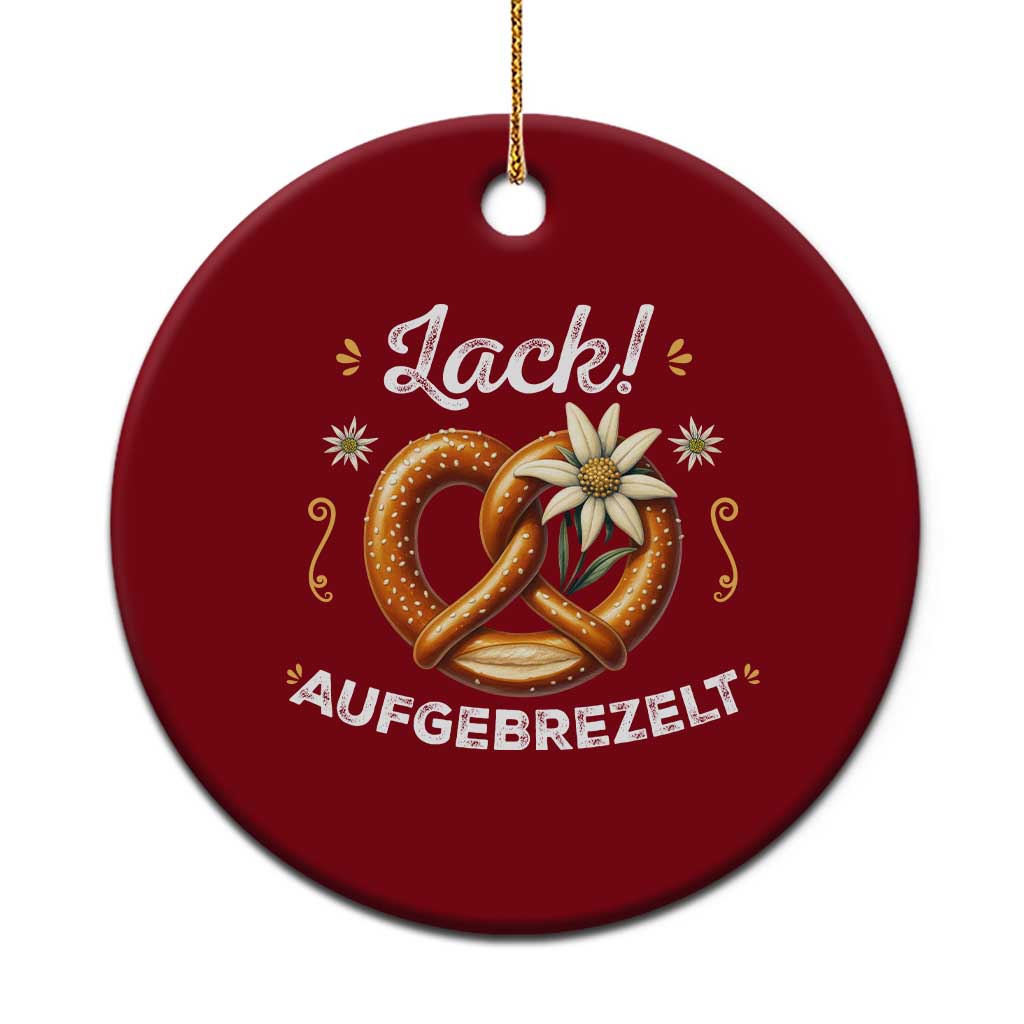 Zack Aufgebrezelt Oktoberfest Ceramic Ornament Dress Up Funny Pretzel Edelweiss Bavarian Festival TS02 1pc Red Print Your Wear