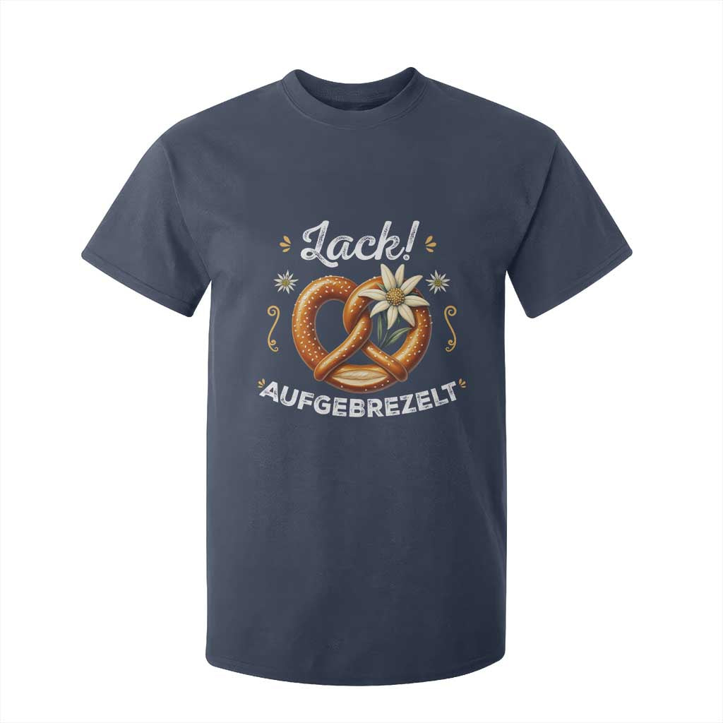 Zack Aufgebrezelt Oktoberfest T Shirt For Kid Dress Up Funny Pretzel Edelweiss Bavarian Festival TS02 Navy Print Your Wear