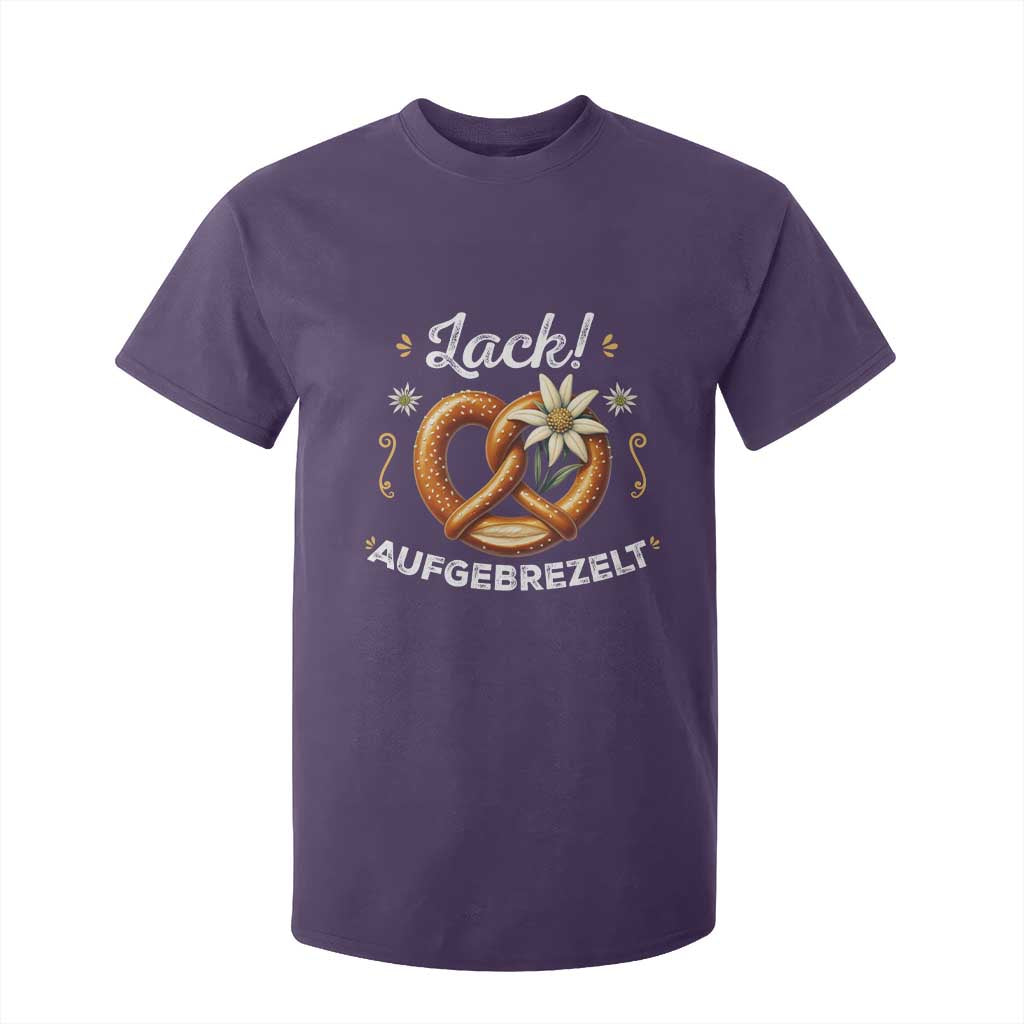Zack Aufgebrezelt Oktoberfest T Shirt For Kid Dress Up Funny Pretzel Edelweiss Bavarian Festival TS02 Purple Print Your Wear