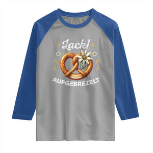 Zack Aufgebrezelt Oktoberfest Raglan Shirt Dress Up Funny Pretzel Edelweiss Bavarian Festival TS02 Sport Gray Royal Print Your Wear