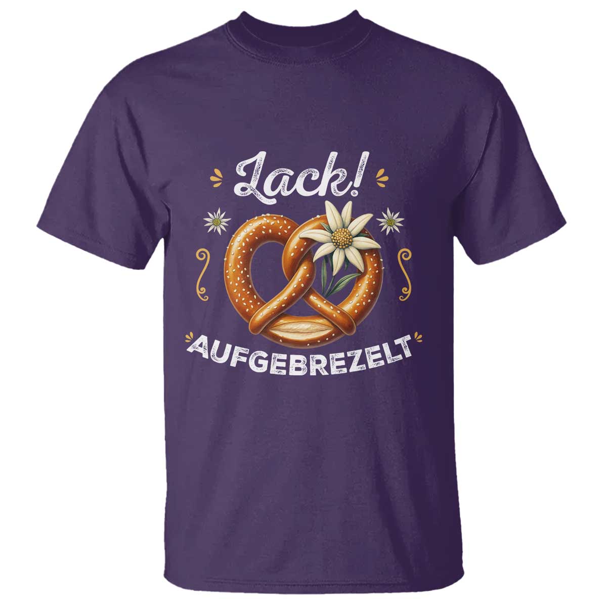 Zack Aufgebrezelt Oktoberfest T Shirt Dress Up Funny Pretzel Edelweiss Bavarian Festival TS02 Purple Print Your Wear