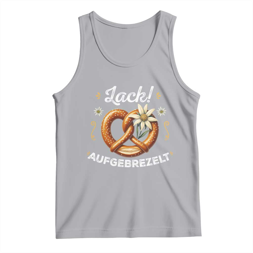 Zack Aufgebrezelt Oktoberfest Tank Top Dress Up Funny Pretzel Edelweiss Bavarian Festival TS02 Athletic Heather Print Your Wear