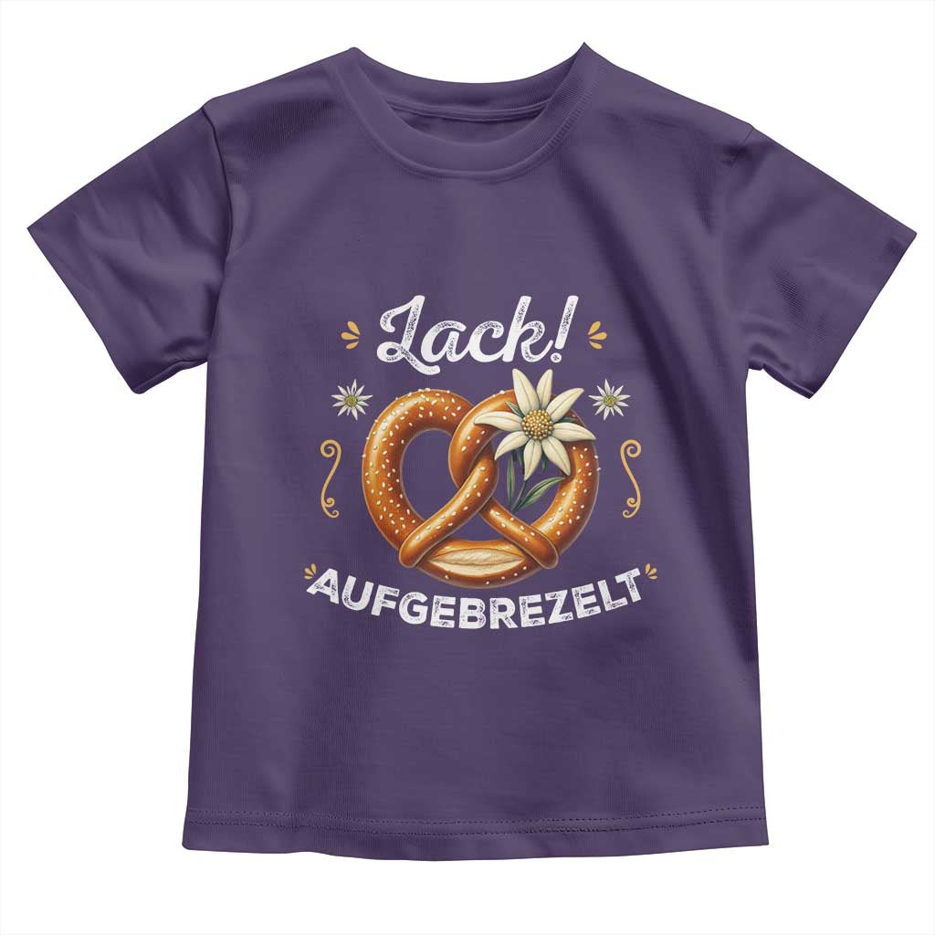 Zack Aufgebrezelt Oktoberfest Toddler T Shirt Dress Up Funny Pretzel Edelweiss Bavarian Festival TS02 Purple Print Your Wear