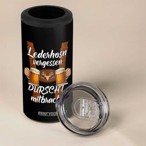 Lederhosen Forgotten Oktoberfest 4 in 1 Can Cooler Tumbler Durscht Mitbracht Funny Beer Drinking TS02 Print Your Wear