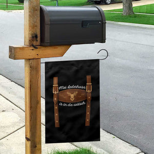 Funny Lederhosen Costume Alternative for Oktoberfest Garden Flag Mei Lederhosn Is In Da Wasch TS02 Print Your Wear