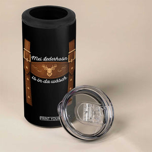 Funny Lederhosen Costume Alternative for Oktoberfest 4 in 1 Can Cooler Tumbler Mei Lederhosn Is In Da Wasch TS02 Print Your Wear