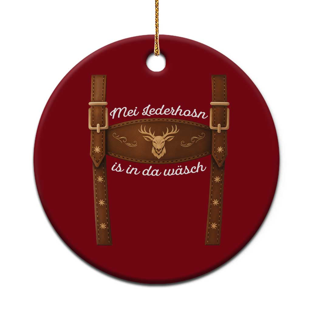 Funny Lederhosen Costume Alternative for Oktoberfest Ceramic Ornament Mei Lederhosn Is In Da Wasch TS02 1pc Red Print Your Wear