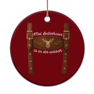 Funny Lederhosen Costume Alternative for Oktoberfest Ceramic Ornament Mei Lederhosn Is In Da Wasch TS02 1pc Red Print Your Wear