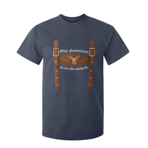 Funny Lederhosen Costume Alternative for Oktoberfest T Shirt For Kid Mei Lederhosn Is In Da Wasch TS02 Navy Print Your Wear