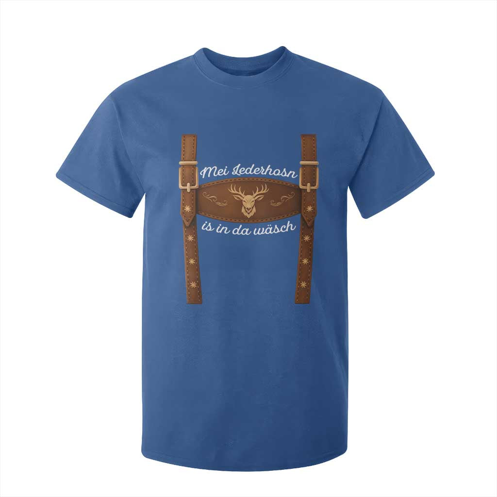 Funny Lederhosen Costume Alternative for Oktoberfest T Shirt For Kid Mei Lederhosn Is In Da Wasch TS02 Royal Blue Print Your Wear