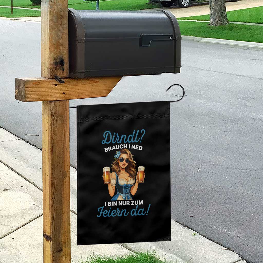 Funny Beer Girl Oktoberfest Garden Flag Dirndle I Bin Nur Zum Feiern Da Party TS02 Print Your Wear