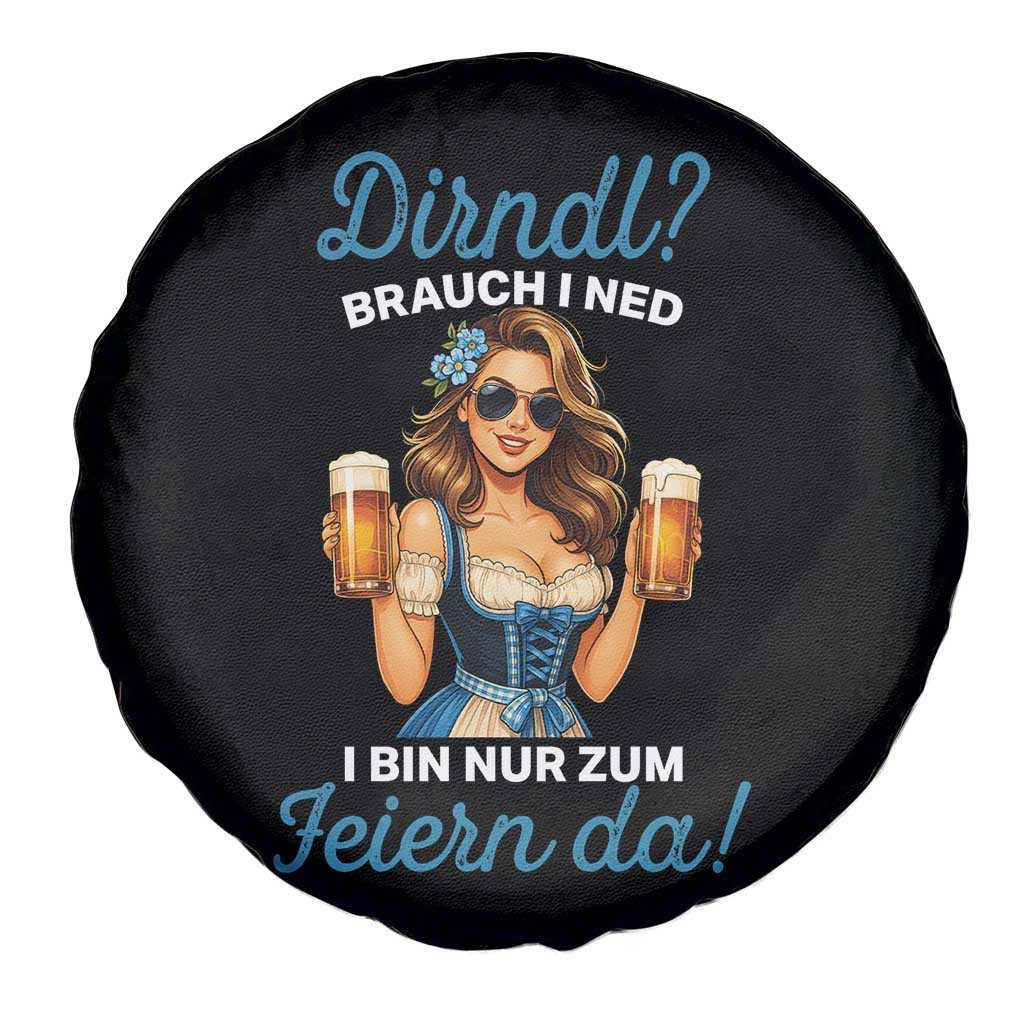 Funny Beer Girl Oktoberfest Spare Tire Cover Dirndle I Bin Nur Zum Feiern Da Party TS02 Print Your Wear