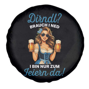Funny Beer Girl Oktoberfest Spare Tire Cover Dirndle I Bin Nur Zum Feiern Da Party TS02 Print Your Wear