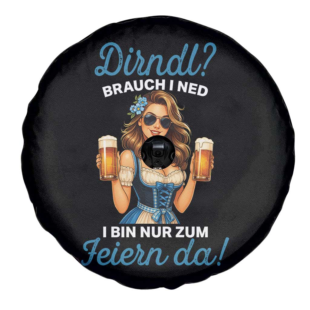 Funny Beer Girl Oktoberfest Spare Tire Cover Dirndle I Bin Nur Zum Feiern Da Party TS02 Print Your Wear