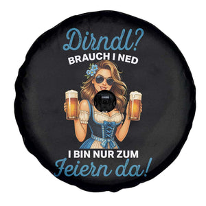 Funny Beer Girl Oktoberfest Spare Tire Cover Dirndle I Bin Nur Zum Feiern Da Party TS02 Print Your Wear