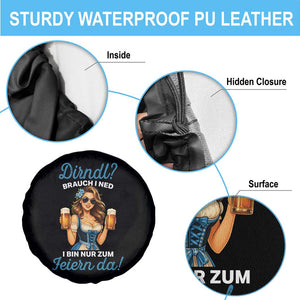 Funny Beer Girl Oktoberfest Spare Tire Cover Dirndle I Bin Nur Zum Feiern Da Party TS02 Print Your Wear