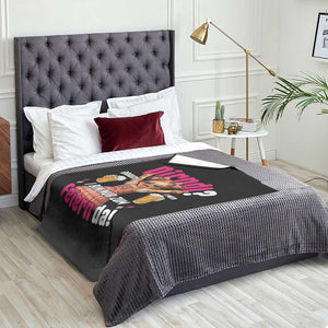 Funny Cute Girl Oktoberfest Throw Blanket Dirndle I Bin Nur Zum Feiern Da Party TS02 Print Your Wear