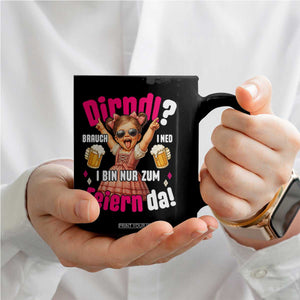 Funny Cute Girl Oktoberfest Coffee Mug Dirndle I Bin Nur Zum Feiern Da Party TS02 Print Your Wear