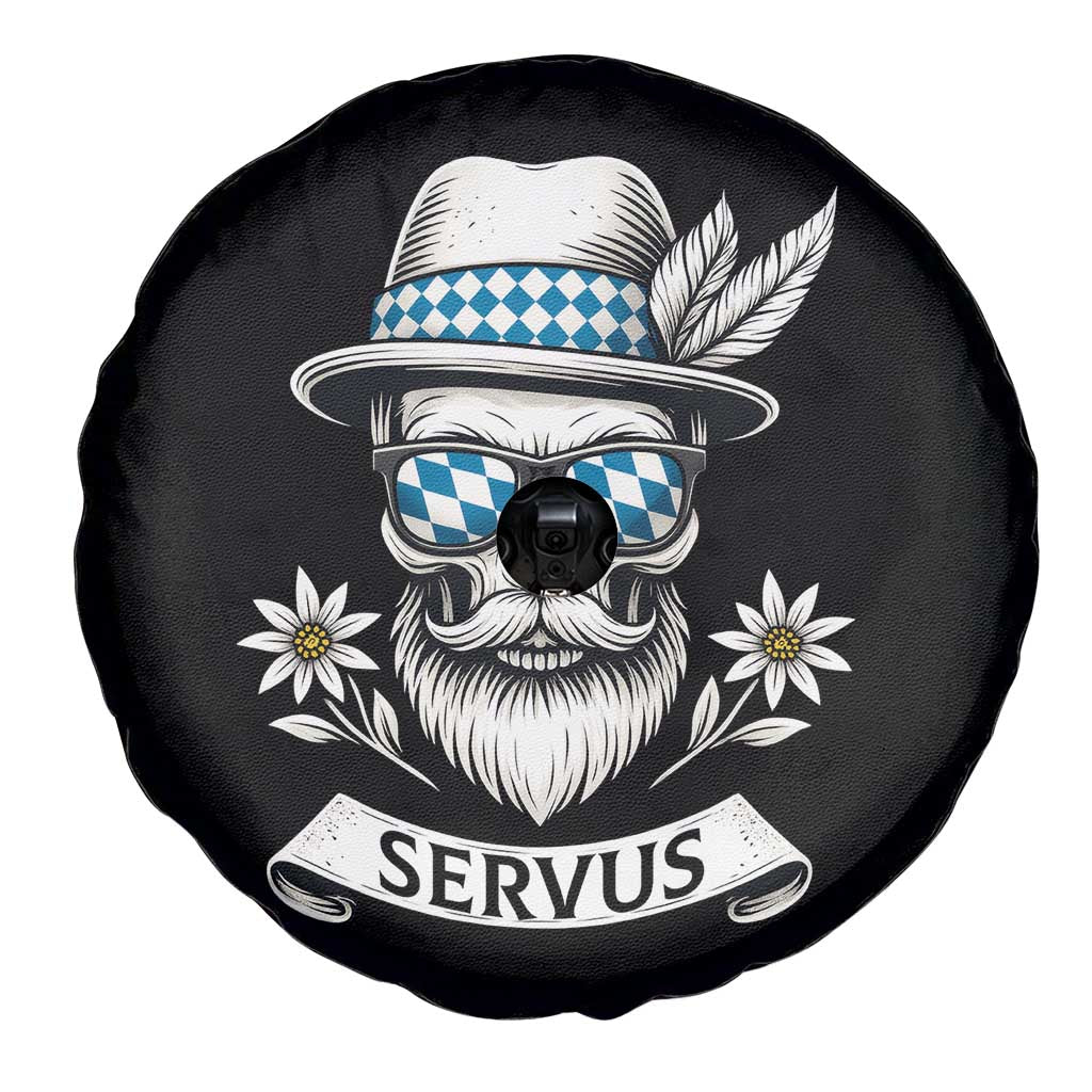Bavarian Skull Servus Oktoberfest Spare Tire Cover Cool Alpine Hat Tyrolean German Tradition Style TS02 Print Your Wear