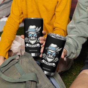 Bavarian Skull Servus Oktoberfest Tumbler Cup Cool Alpine Hat Tyrolean German Tradition Style TS02 Print Your Wear