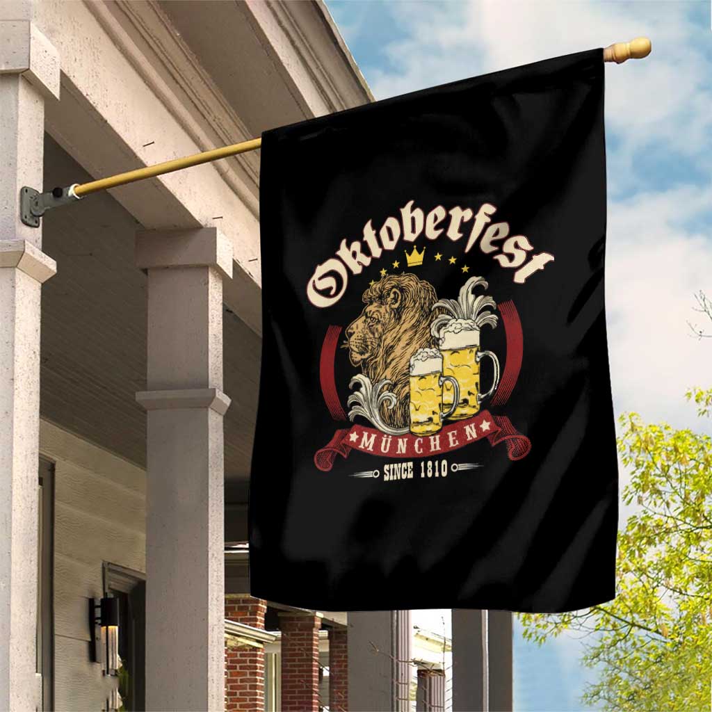Oktoberfest Munchen Garden Flag Munich Since 1810 Bavarian Lion and Beer TS02 Print Your Wear