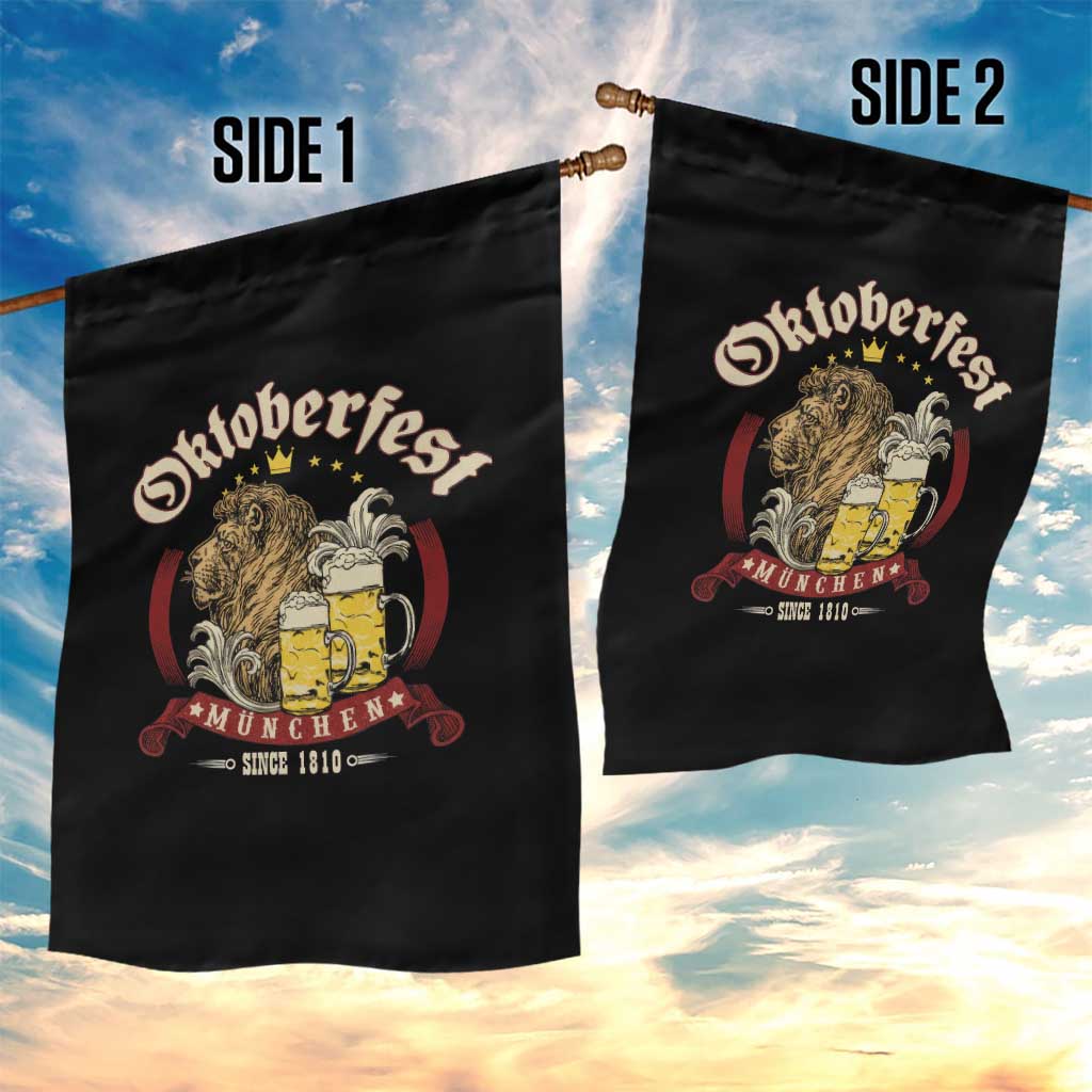 Oktoberfest Munchen Garden Flag Munich Since 1810 Bavarian Lion and Beer TS02 Print Your Wear